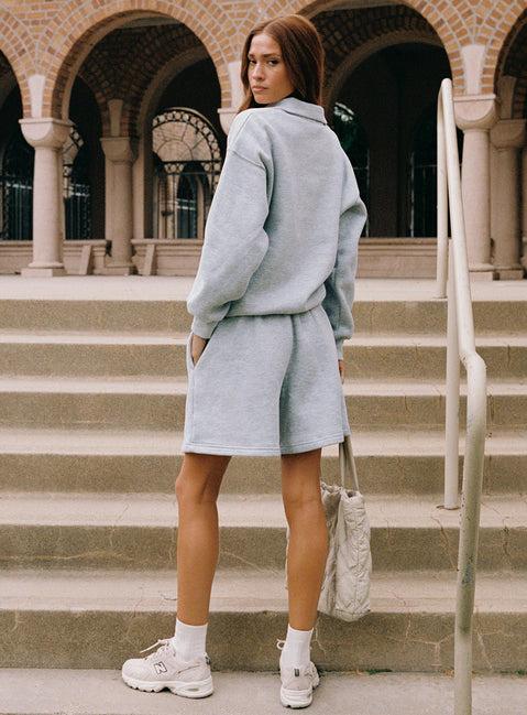 Dream Fleece Quarter Zip Sweatshirt Grey Marle Product Image