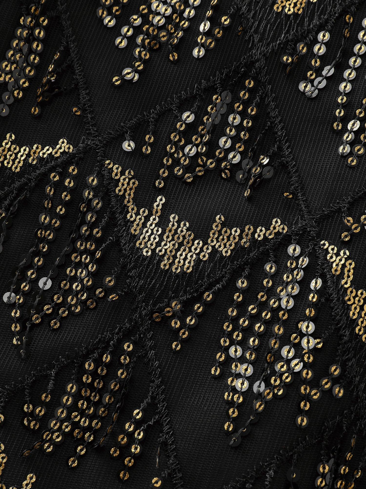 Sparkly Sequin Fringe Mini Dress Female Product Image