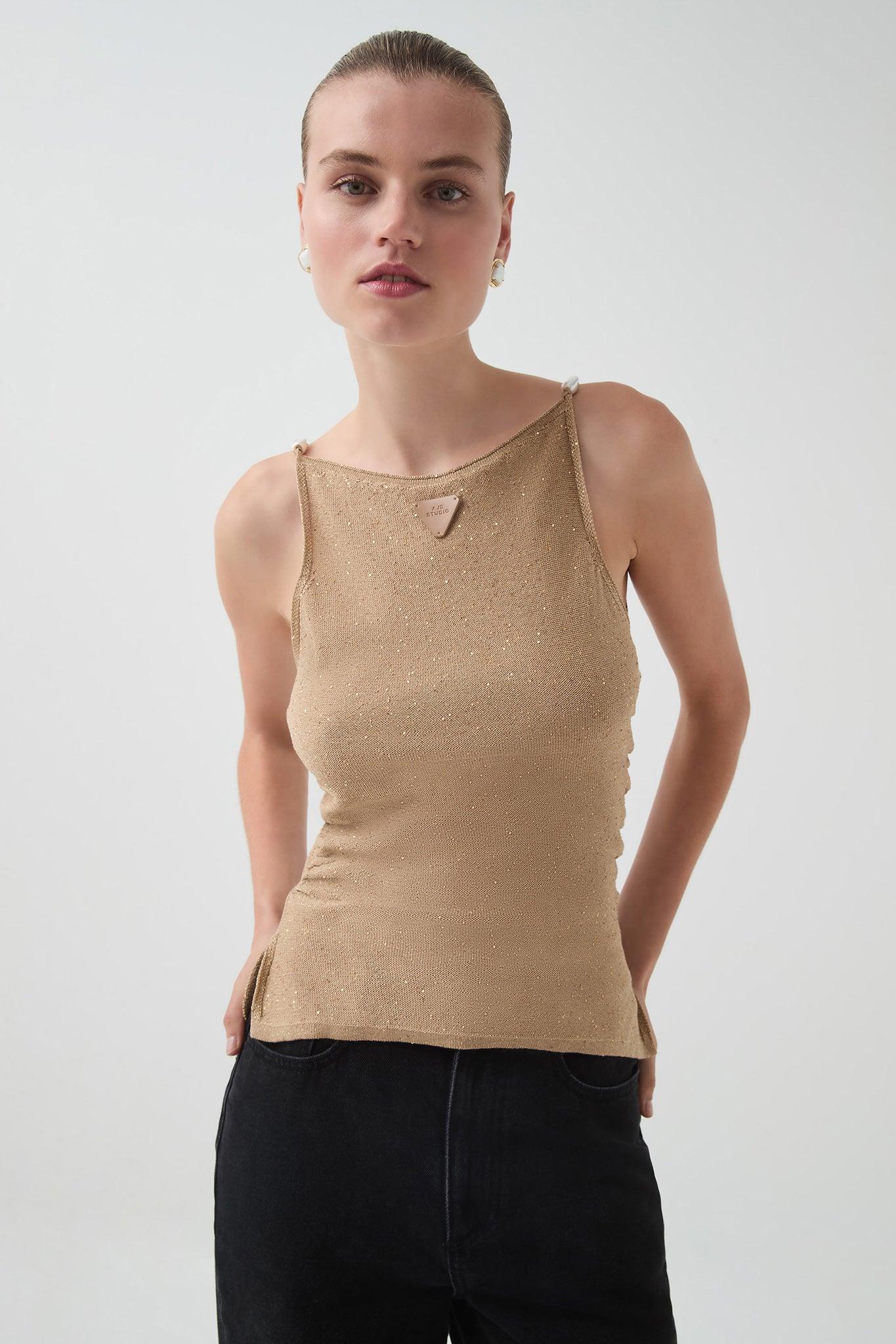 Ariel Sequin Knit Top Product Image