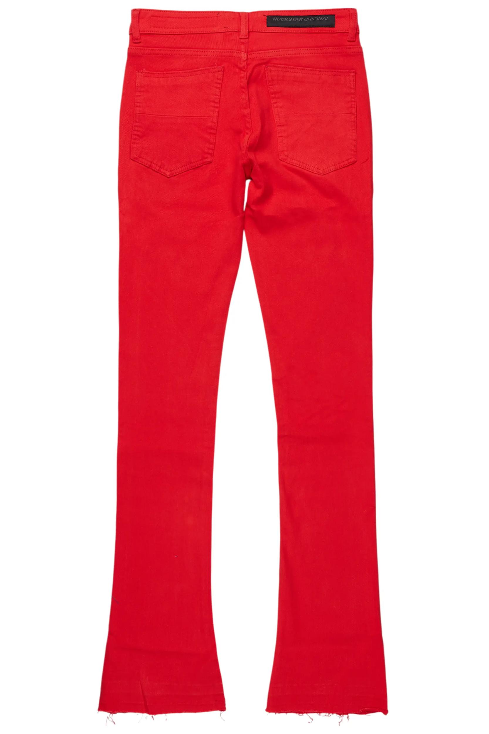 Dag Red Stacked Flare Jean Male Product Image