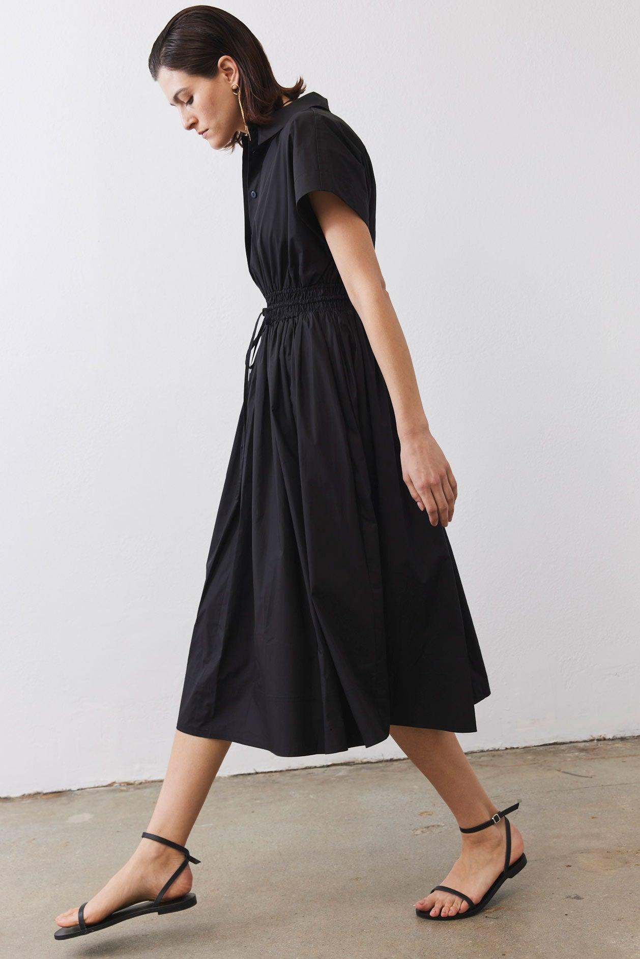 Cinched Waist Shirt Dress Product Image