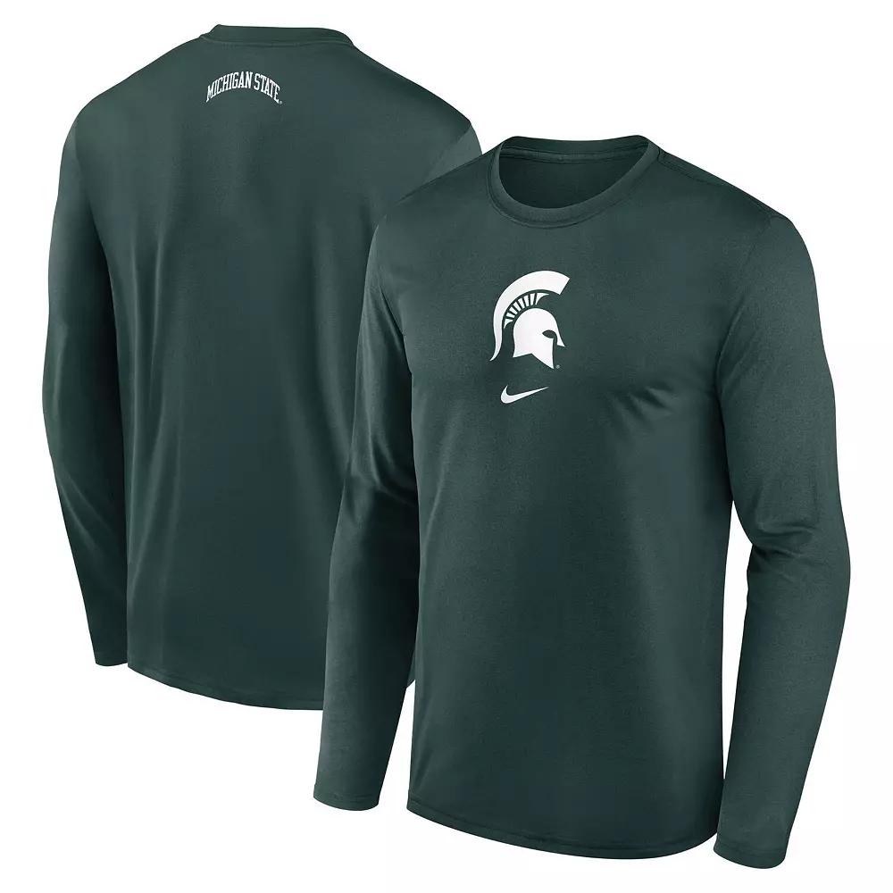 Men's Nike Green Michigan State Spartans On-Court Basketball Shootaround Performance Long Sleeve T-Shirt,  Product Image