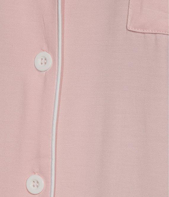 KatieJNYC Short Sleeve Button Front Lynn Coordinating Lounge Short Set Product Image