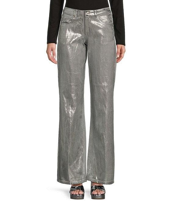 GB Foiled Denim Pants Product Image