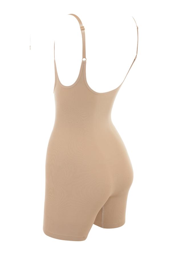  mid thigh sculpting bodysuit almond Product Image