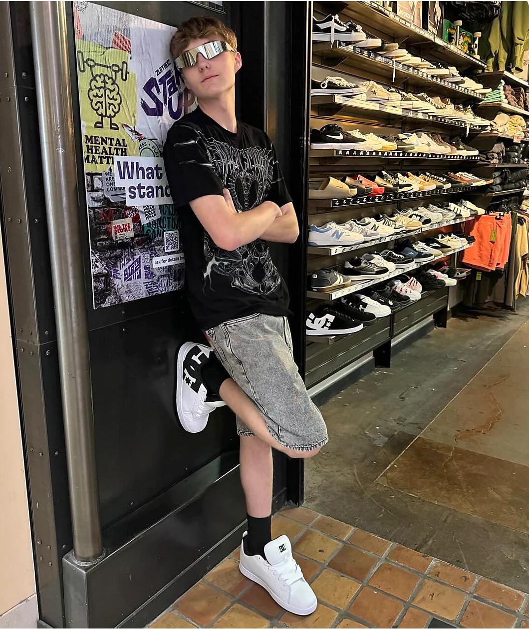 DC Court Graffik White & Black Skate Shoes Product Image