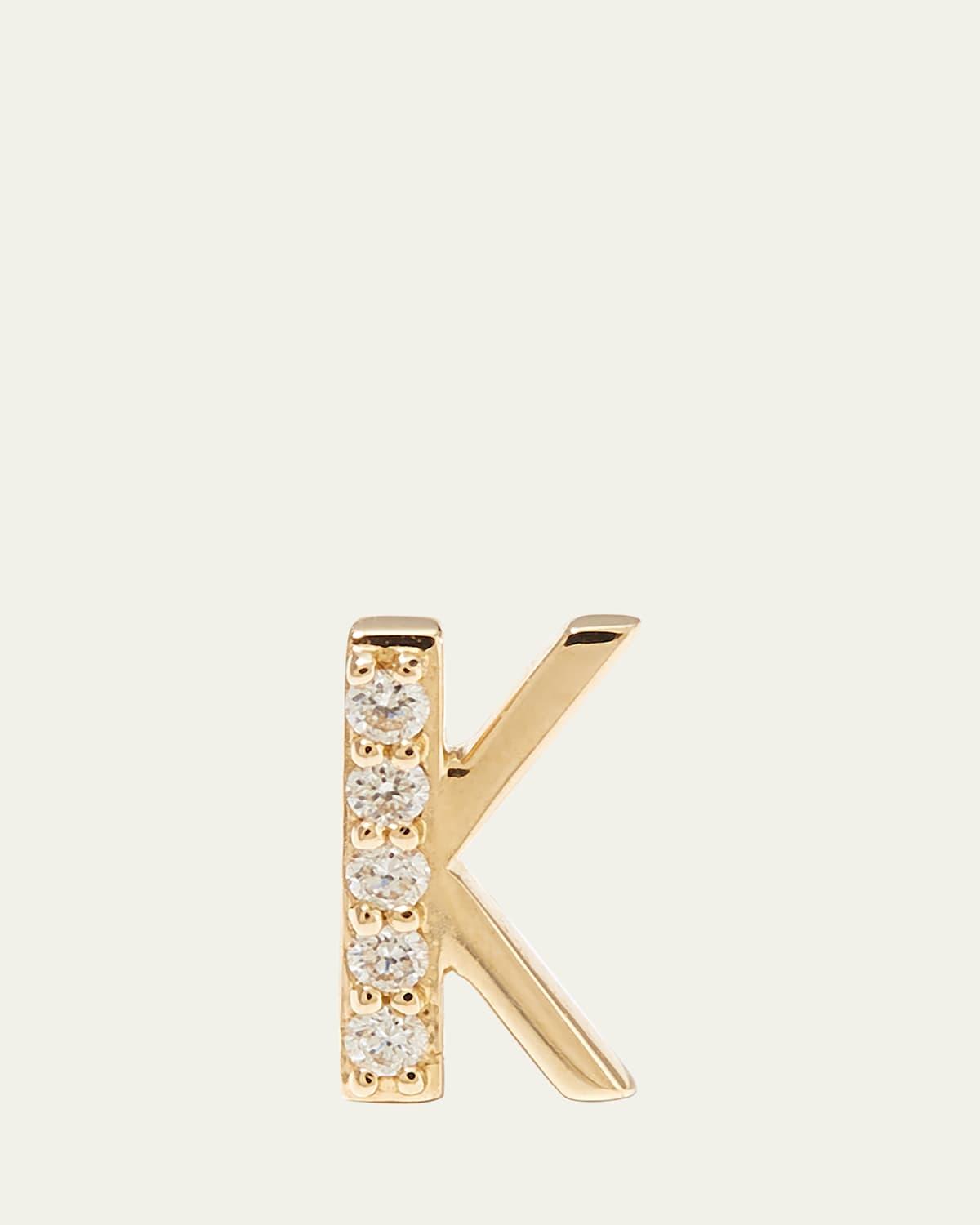Single Initial Stud Earring Product Image