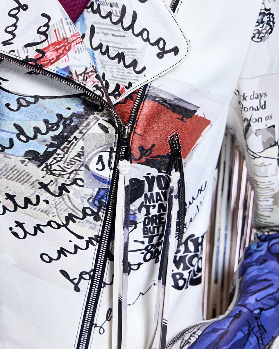 Leather Jacket with Fringes Product Image