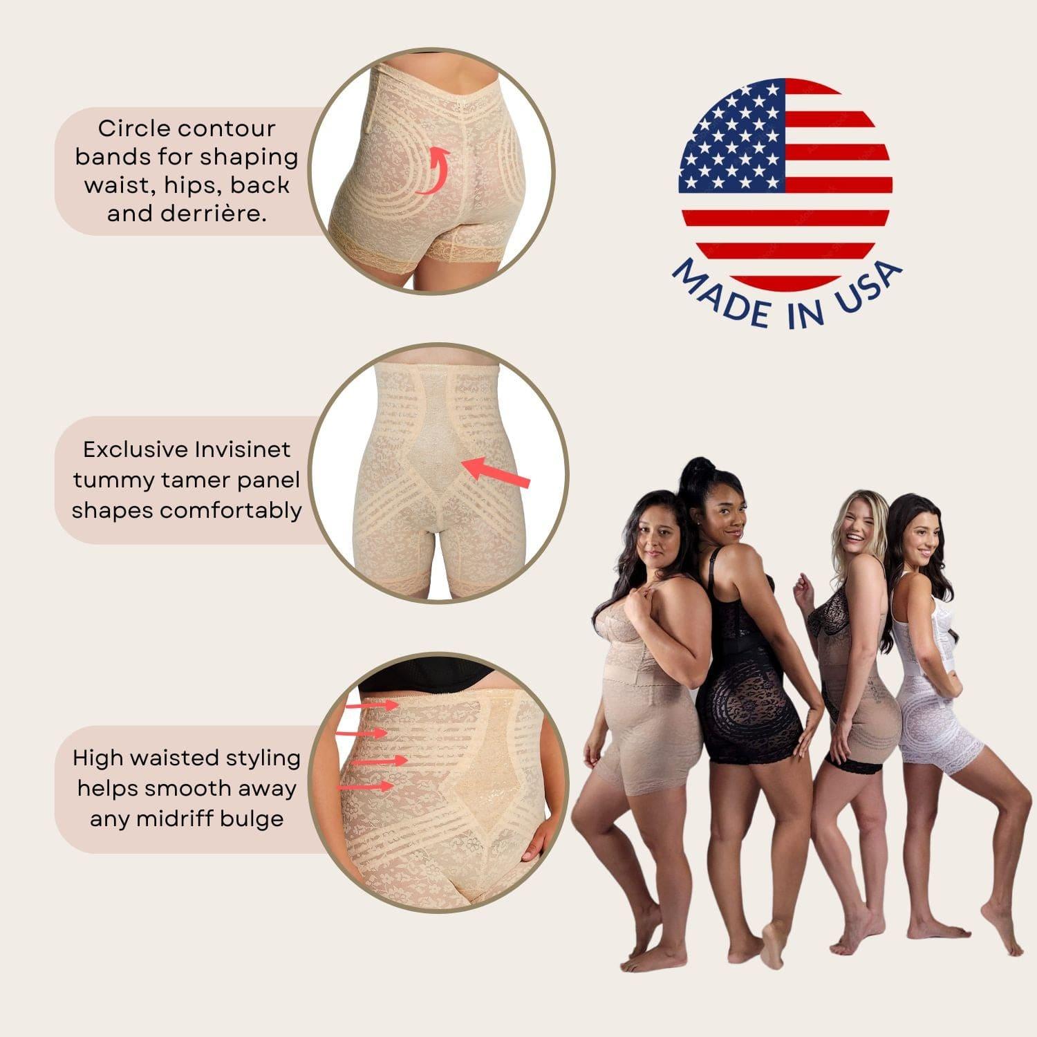 Style 6207 |  No Roll High Waist Lace Thigh Slimmer with Extra Firm Support Product Image