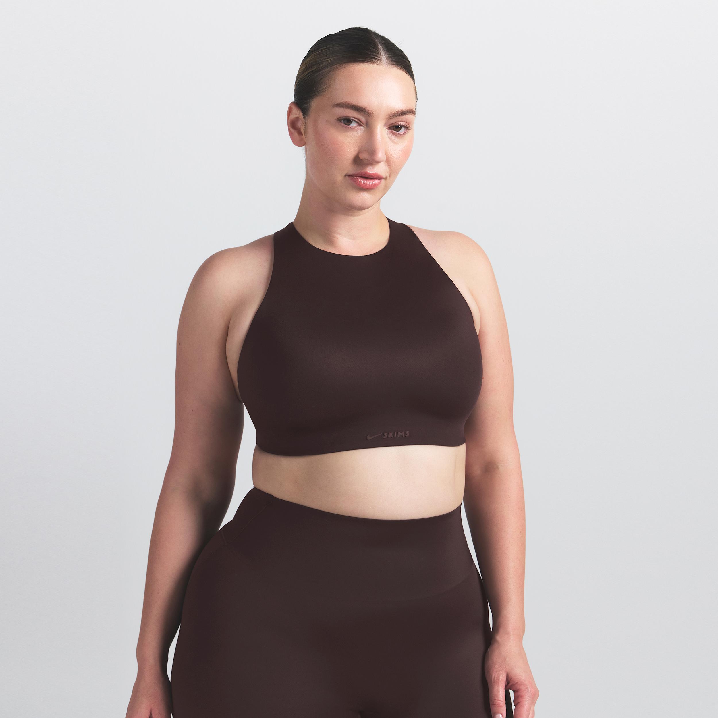 Nike Womens SKIMS Shine High-Neck Bra | BRSPT7004W-PHO Product Image
