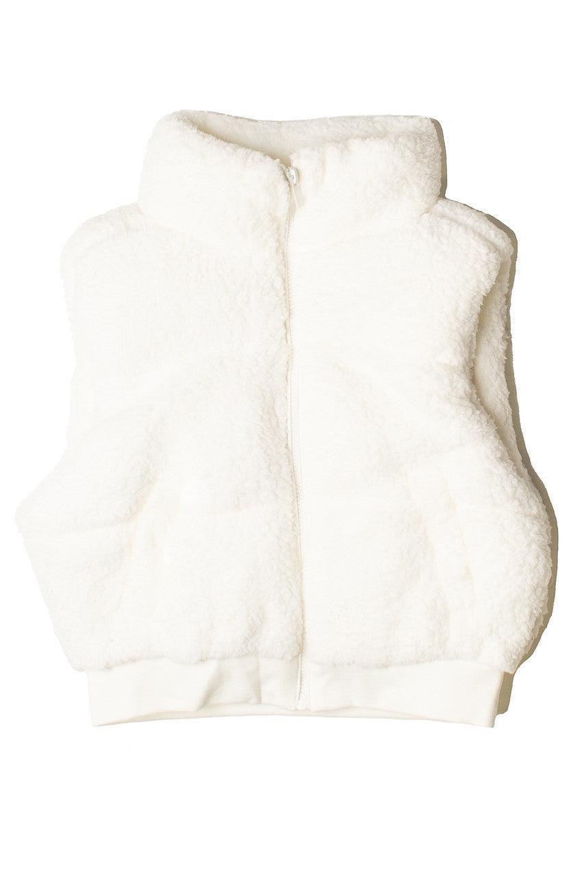 Faux Sherpa Puffer Vest Product Image