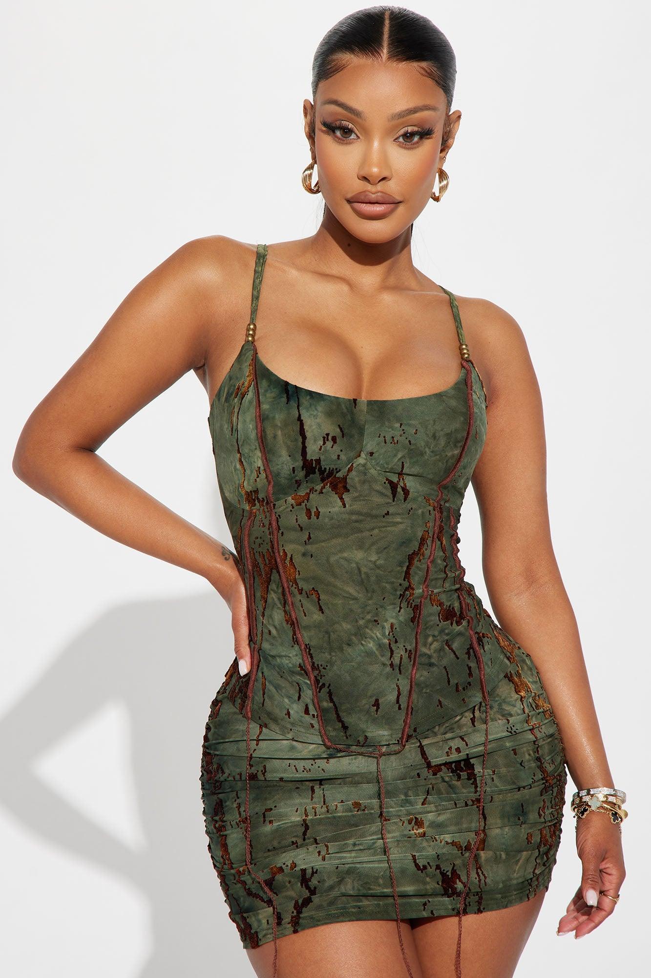 New Destiny Skirt Set - Olive Product Image