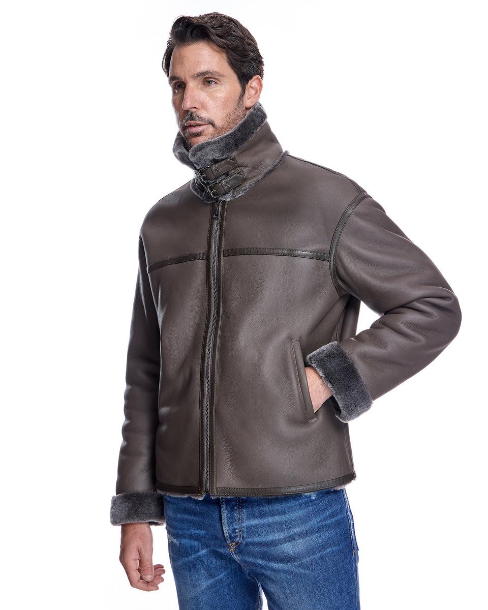 Men's Shearling Lamb Jacket Product Image