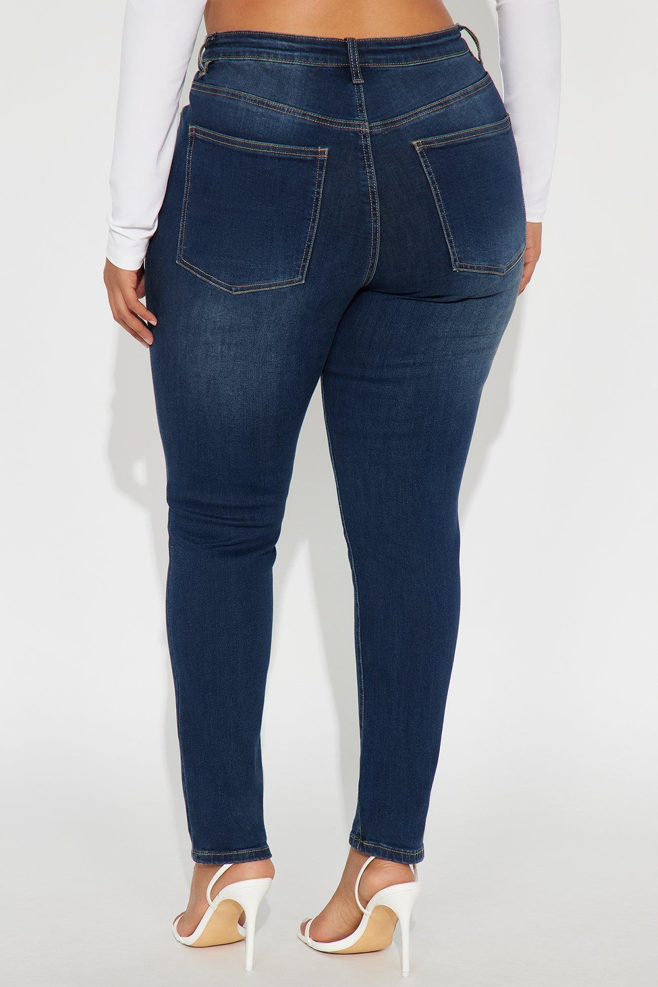 Forever Fitting Mid Rise Skinny Jeans - Dark Wash Female Product Image