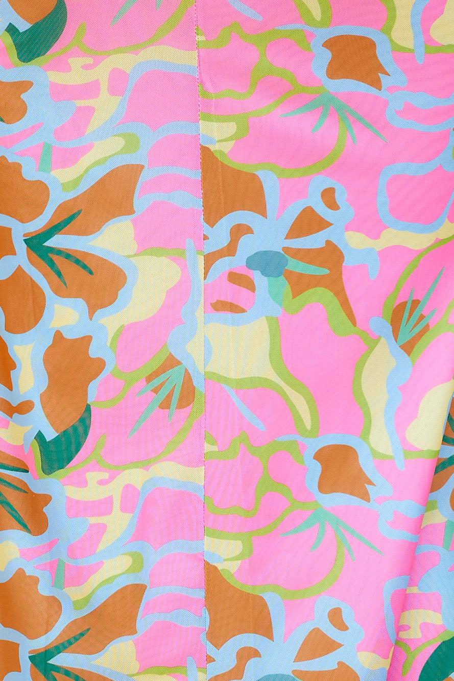 Groovy Feeling Midi Dress Pink Product Image