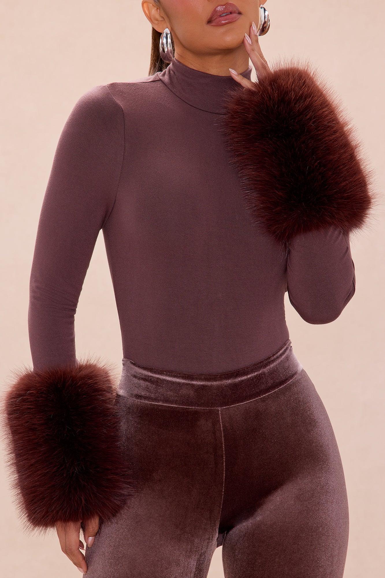 Moscow Fur Bodysuit - Chocolate Female Product Image