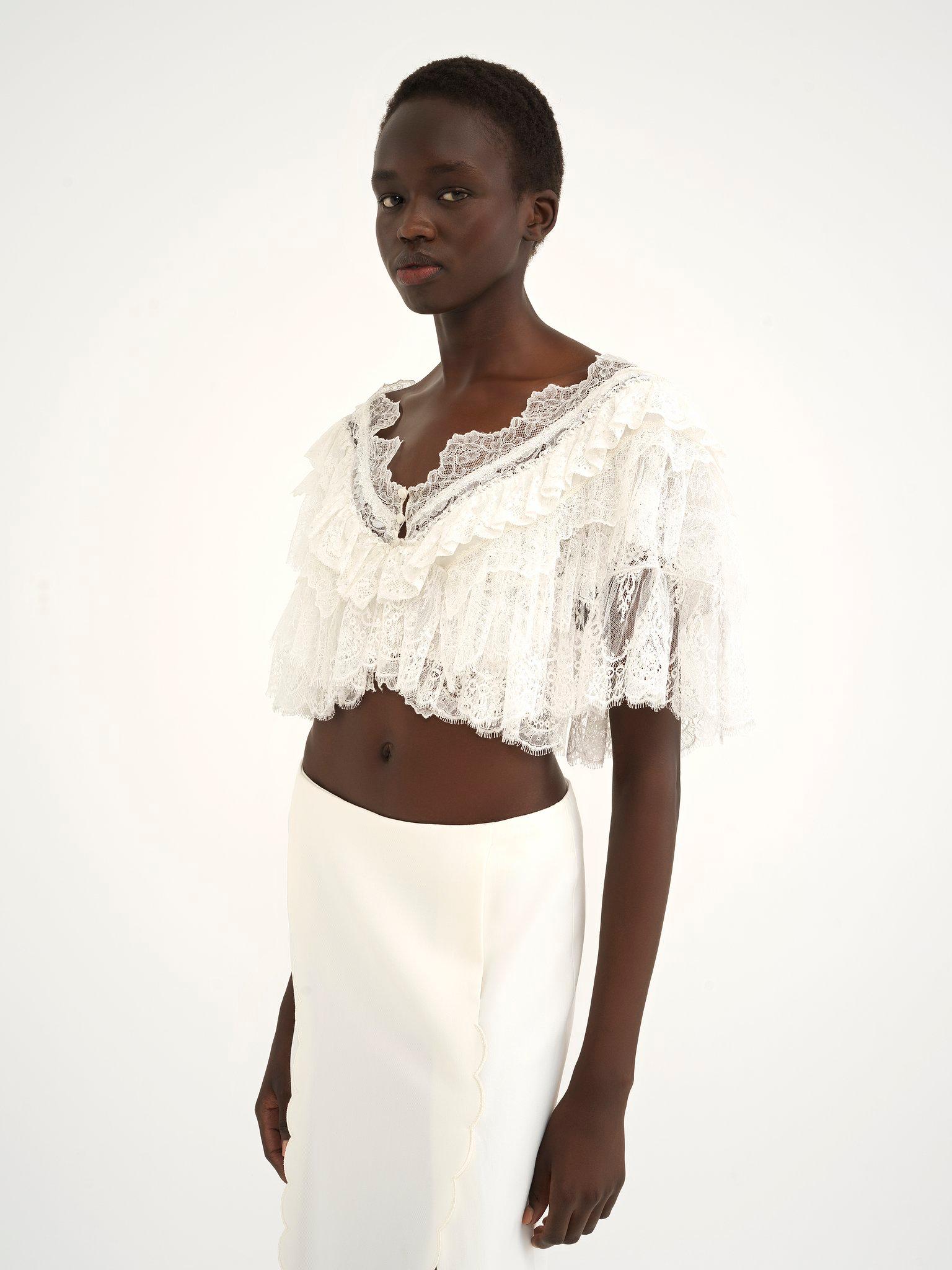 Heritage V-neck lace top Product Image