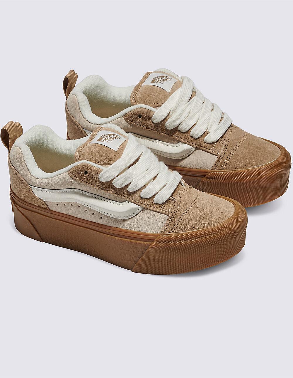 VANS Knu Stack Womens Platform Shoes - LIGHT TAN Product Image