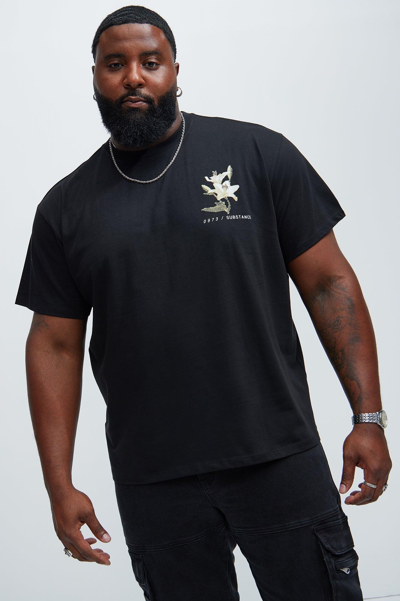 Floral Substance Short Sleeve Tee - Black Product Image