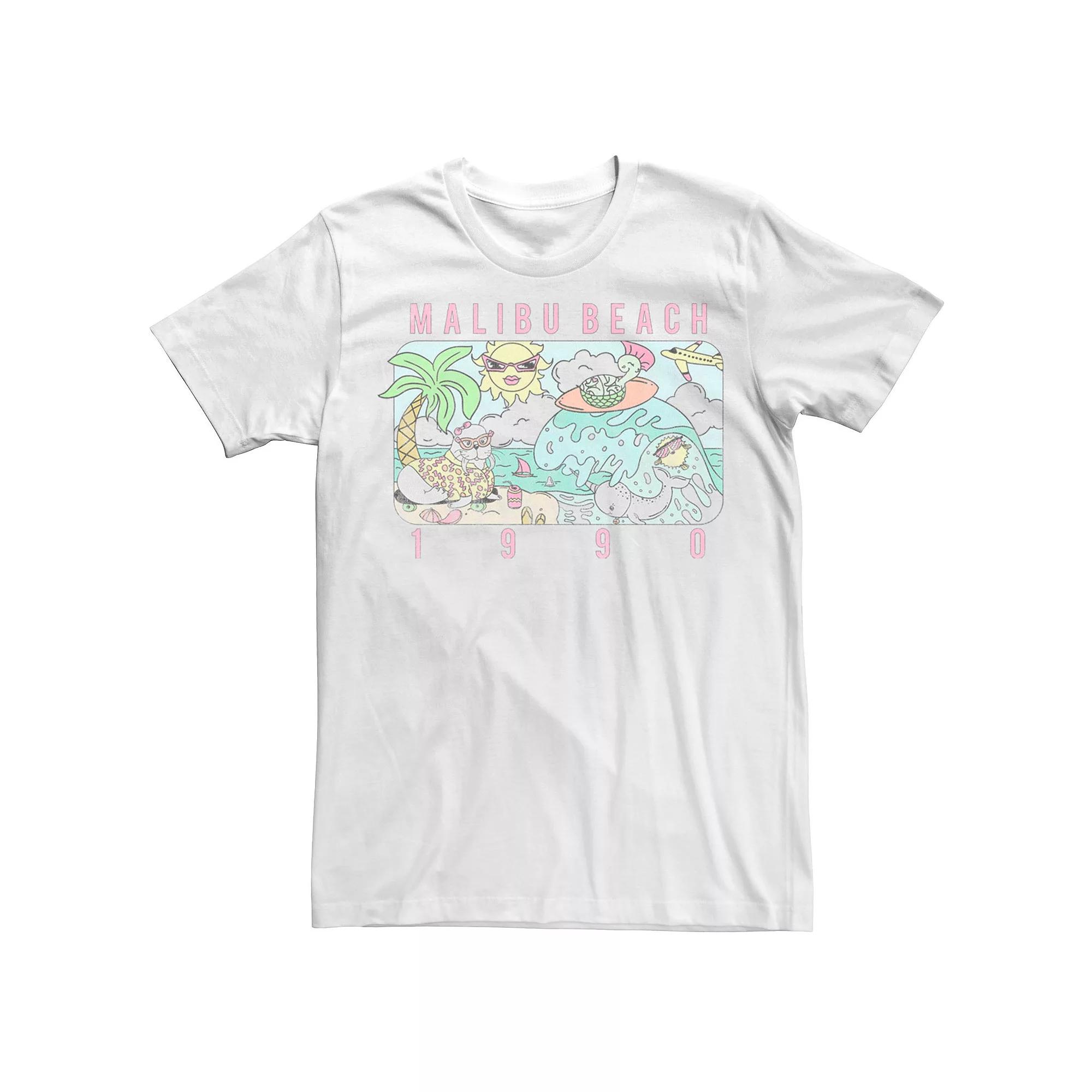 Men's Malibu Beach 1990 Ocean Doodles Tee,  Product Image