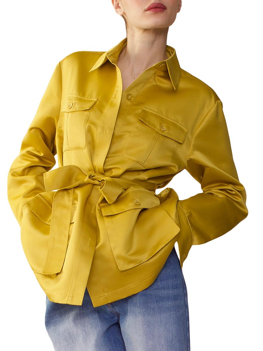 Womens Satin Safari Jacket Product Image