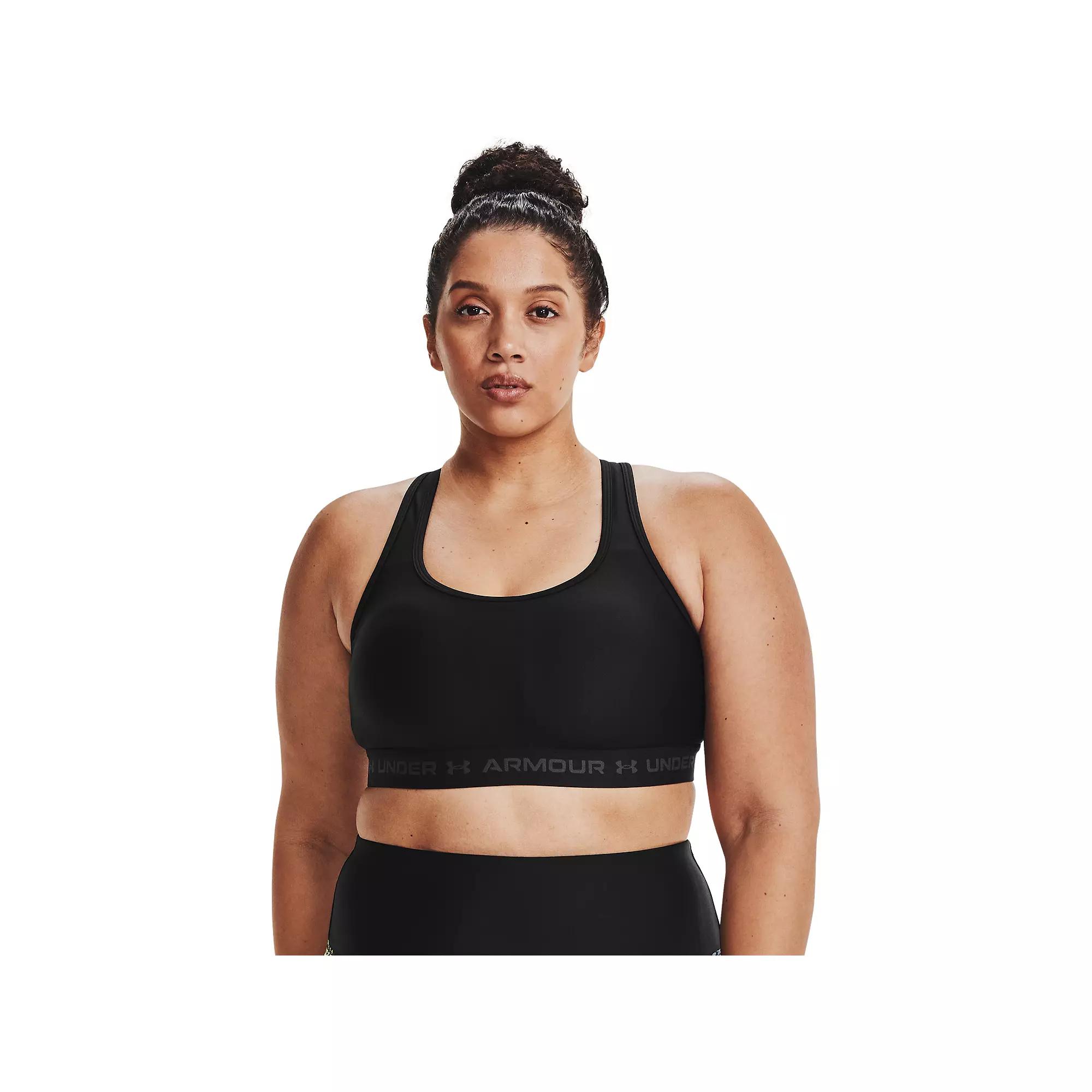 Plus Size Under Armour Crossback 2.0 Medium-Impact Sports Bra, Women's, Size: 1XL, Black Product Image