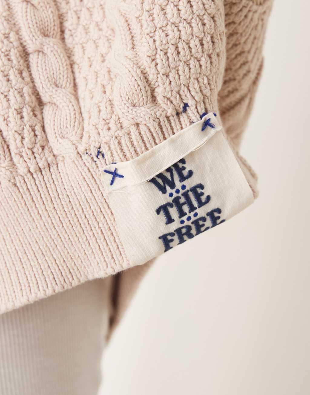 Free People heritage cropped cardigan in ivory Product Image