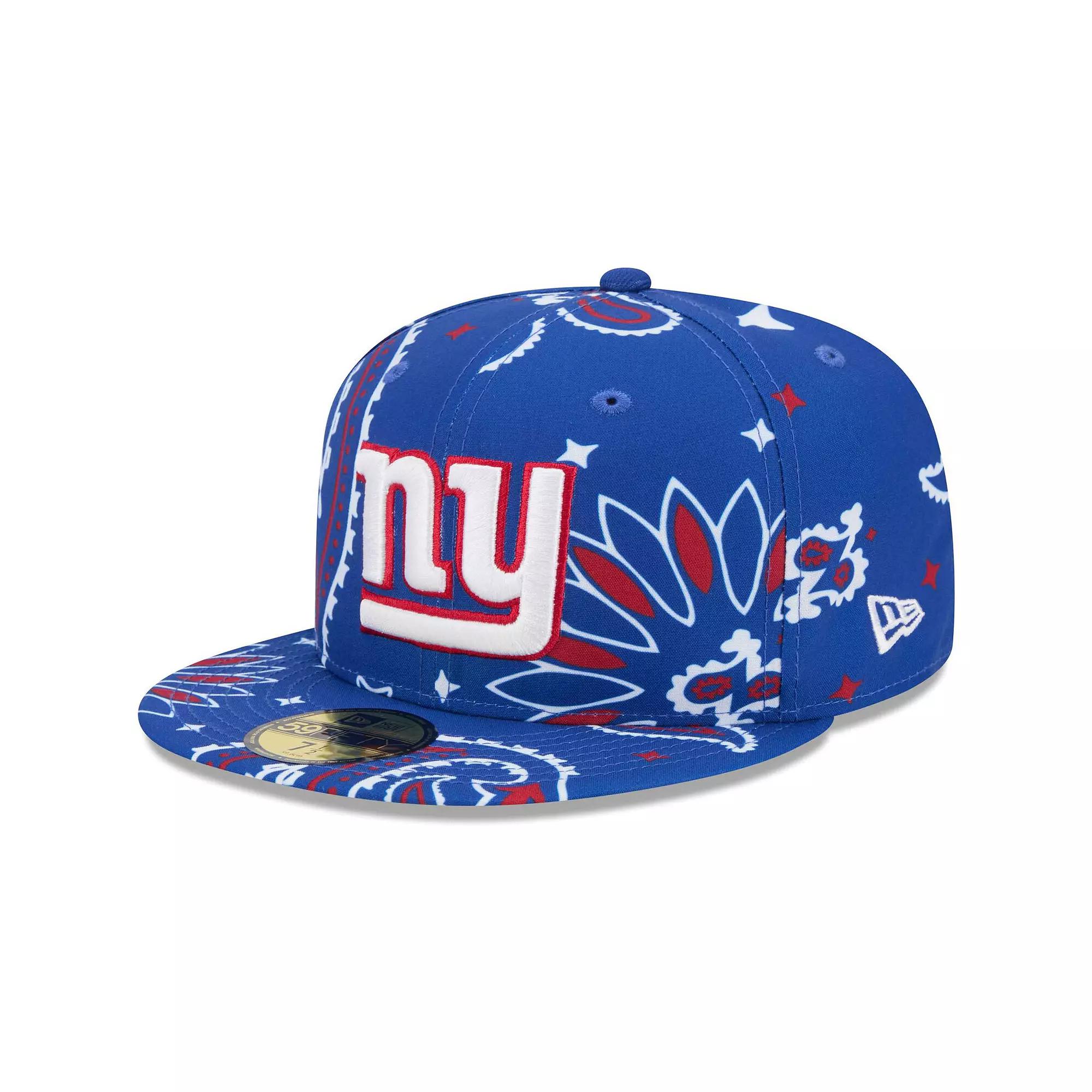 Men's New Era Royal New York Giants Paisley 59FIFTY Fitted Hat,  Product Image