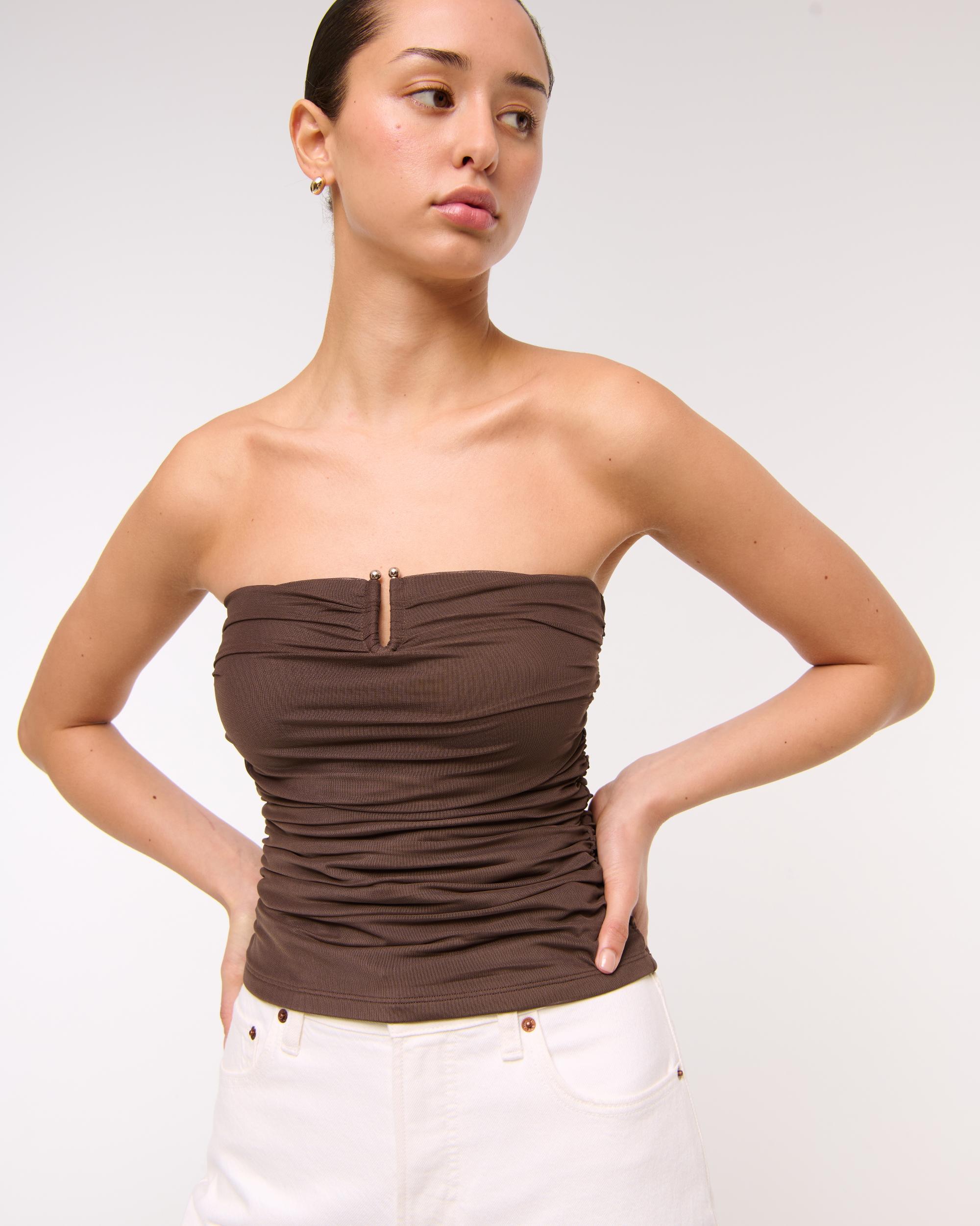 Bra-Free Mesh Hardware Tube Top Product Image