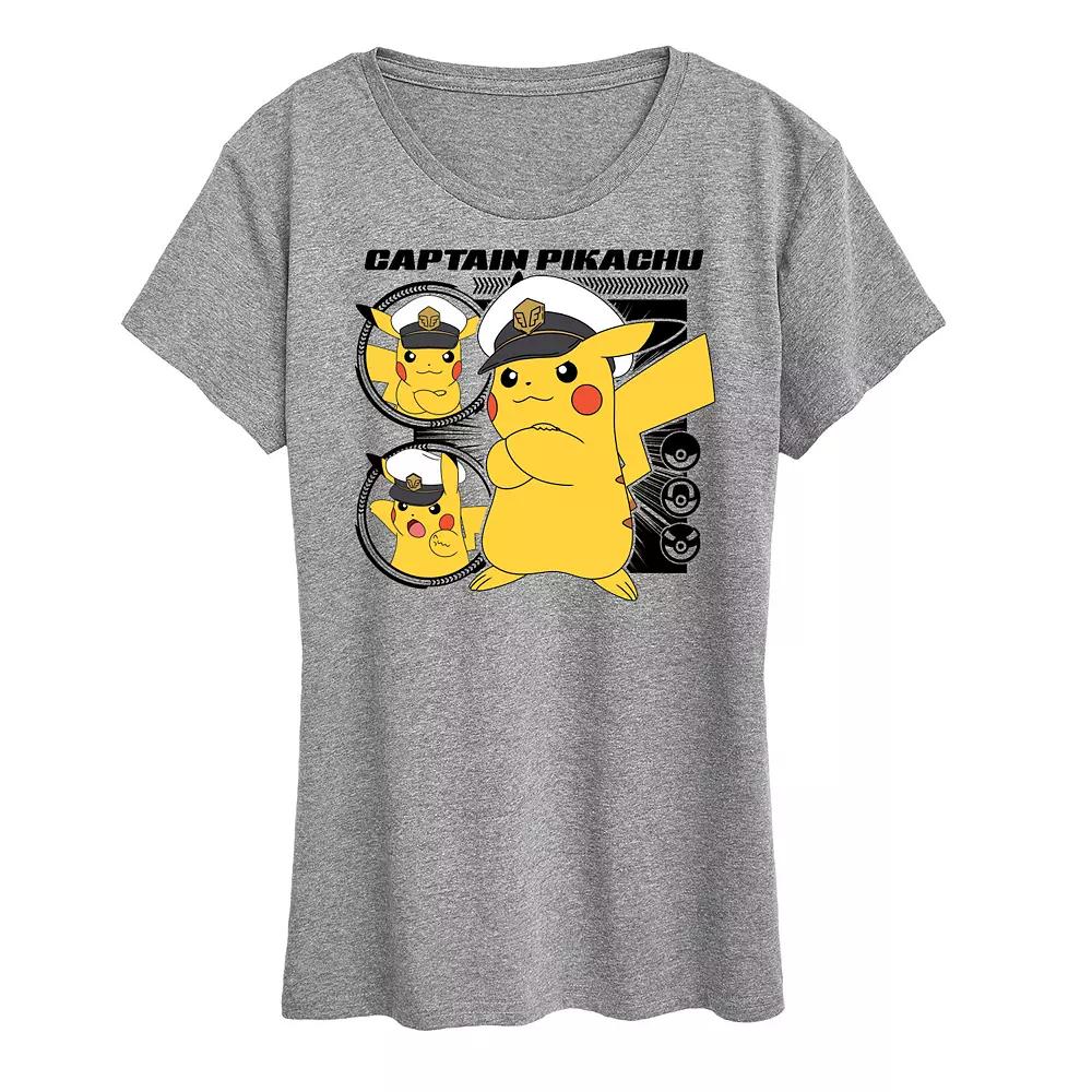 Women's Pokemon Captain Pikachu Graphic Tee,  Product Image