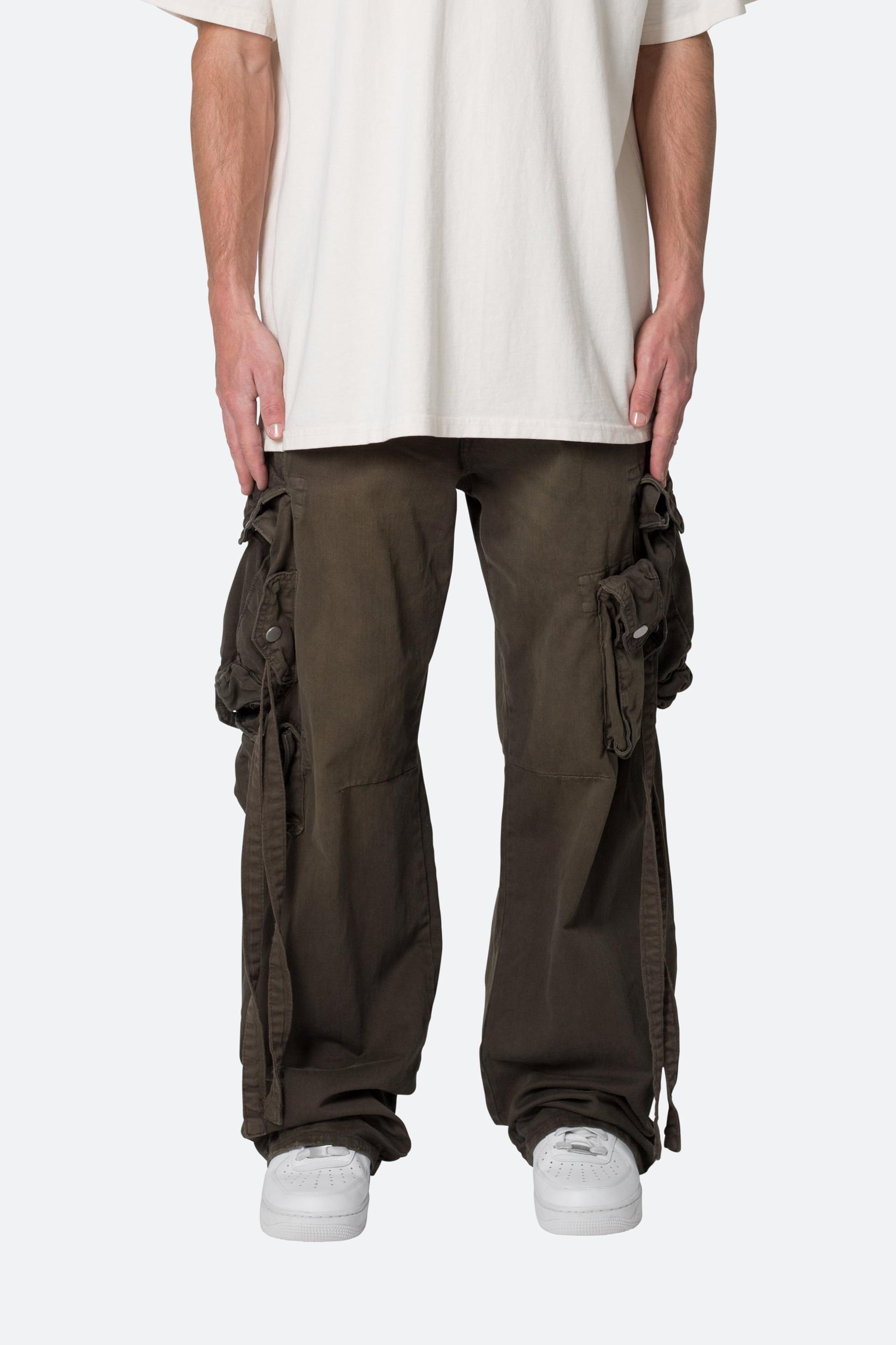 Strapped Multi Cargo Pants - Brown Product Image