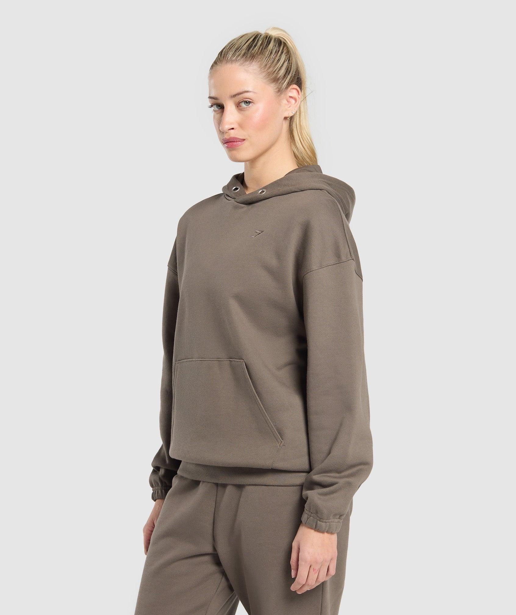 Gymshark Rest Day Sweats 2.0 Oversized Hoodie - Camo Brown Female Product Image