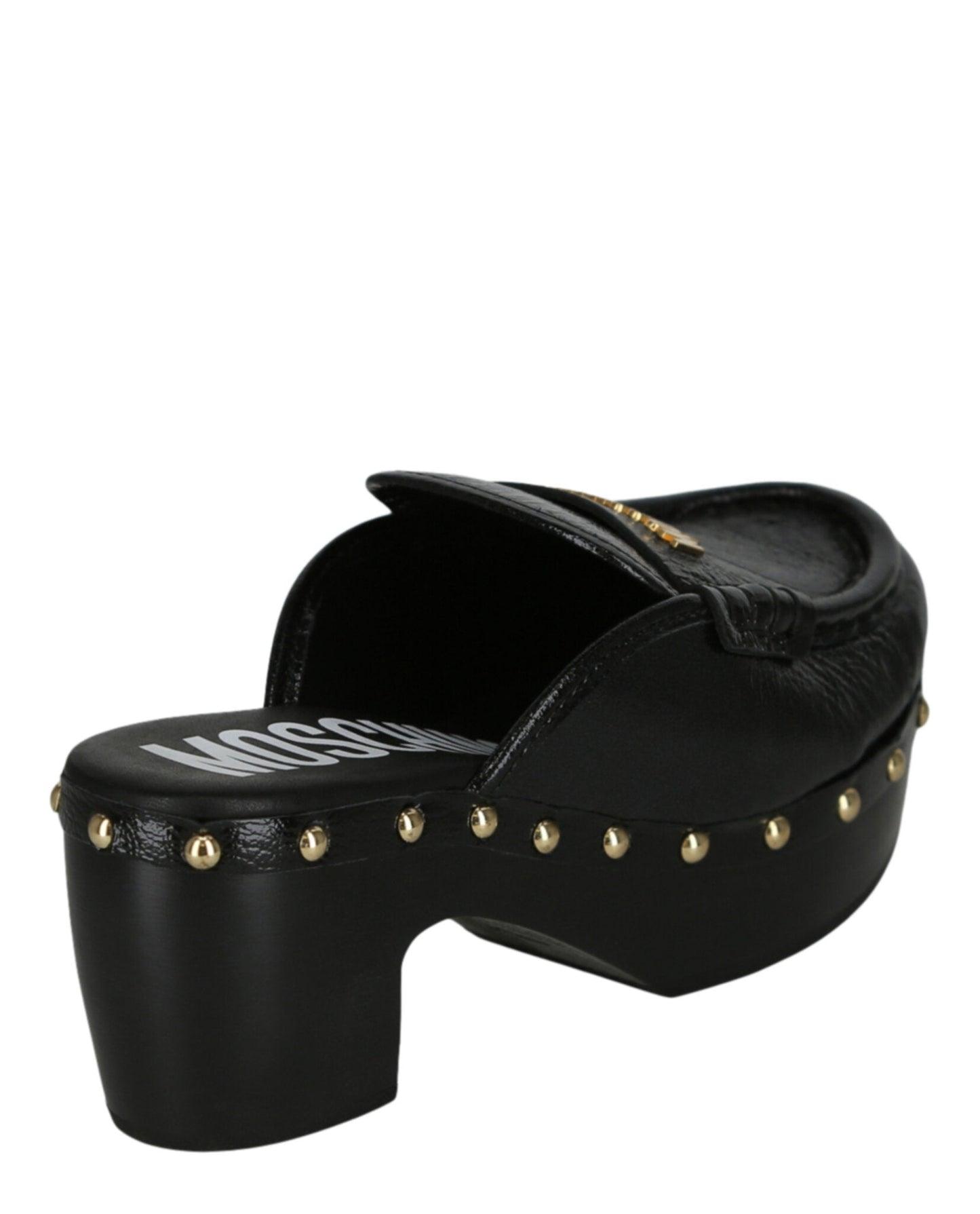 Moschino Patent Leather Logo Clogs Product Image