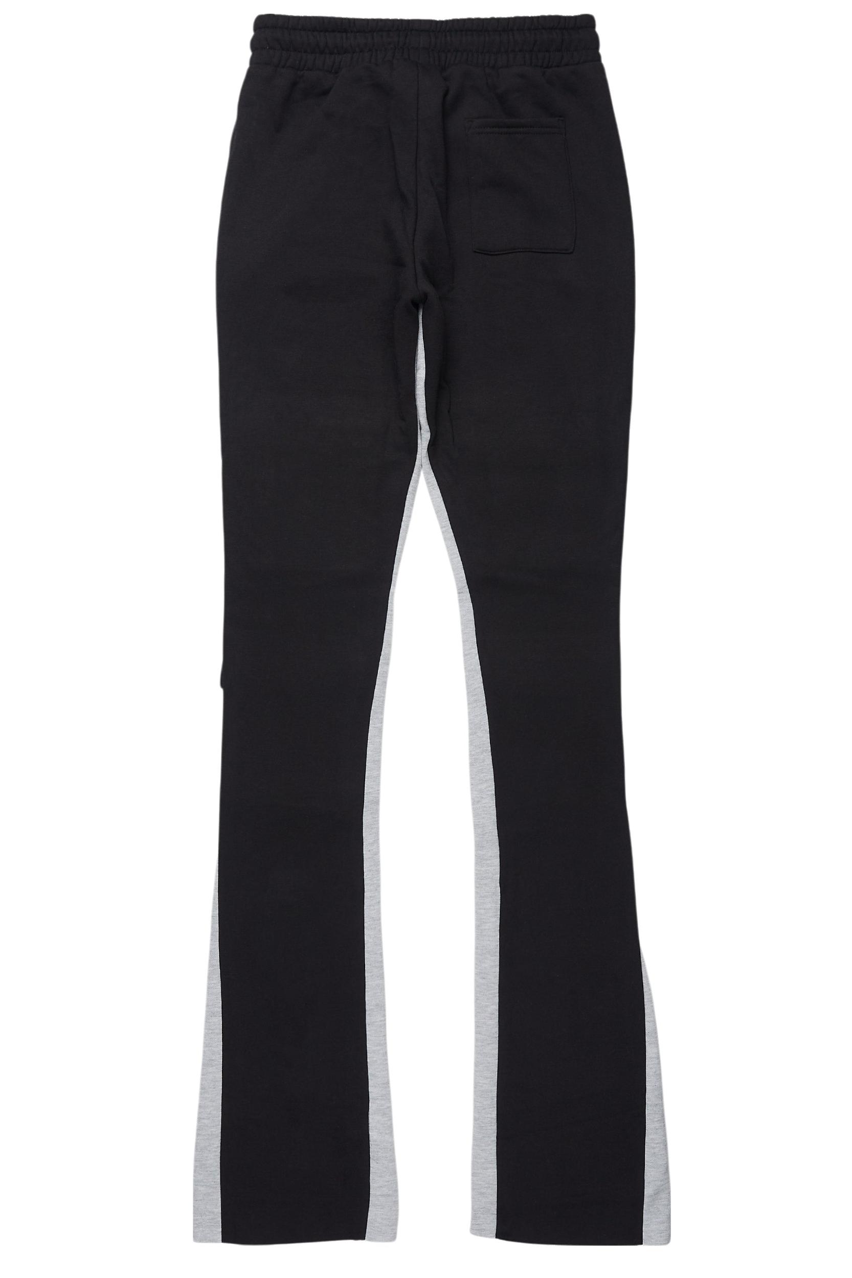 Antoon Black Stacked Flare Track Pant Male Product Image