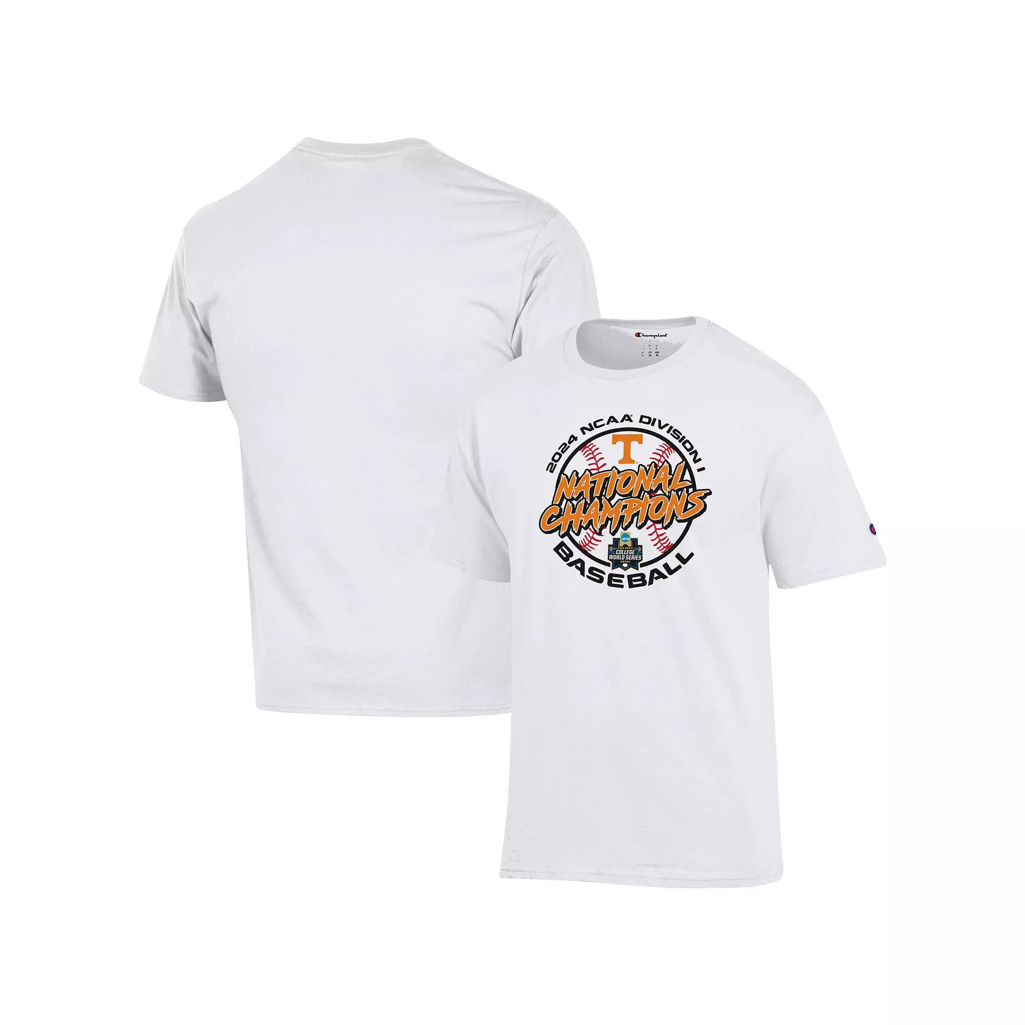 Men's Champion White Tennessee Volunteers 2024 NCAA Men's Baseball College World Series Champions Locker Room T-Shirt, Size: 3XL Product Image