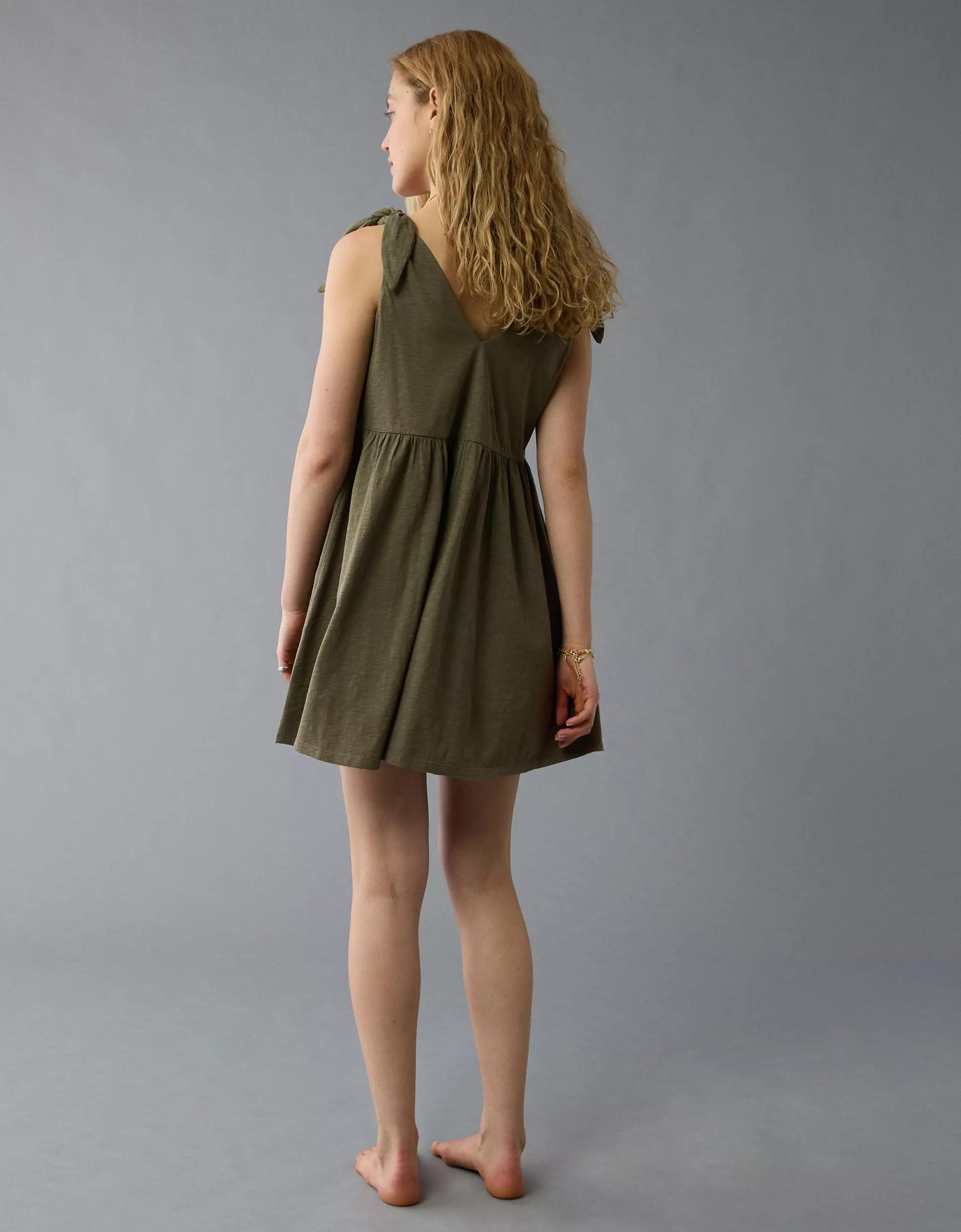 AE Sunchaser Knit Tie Shoulder Mini Dress Product Image