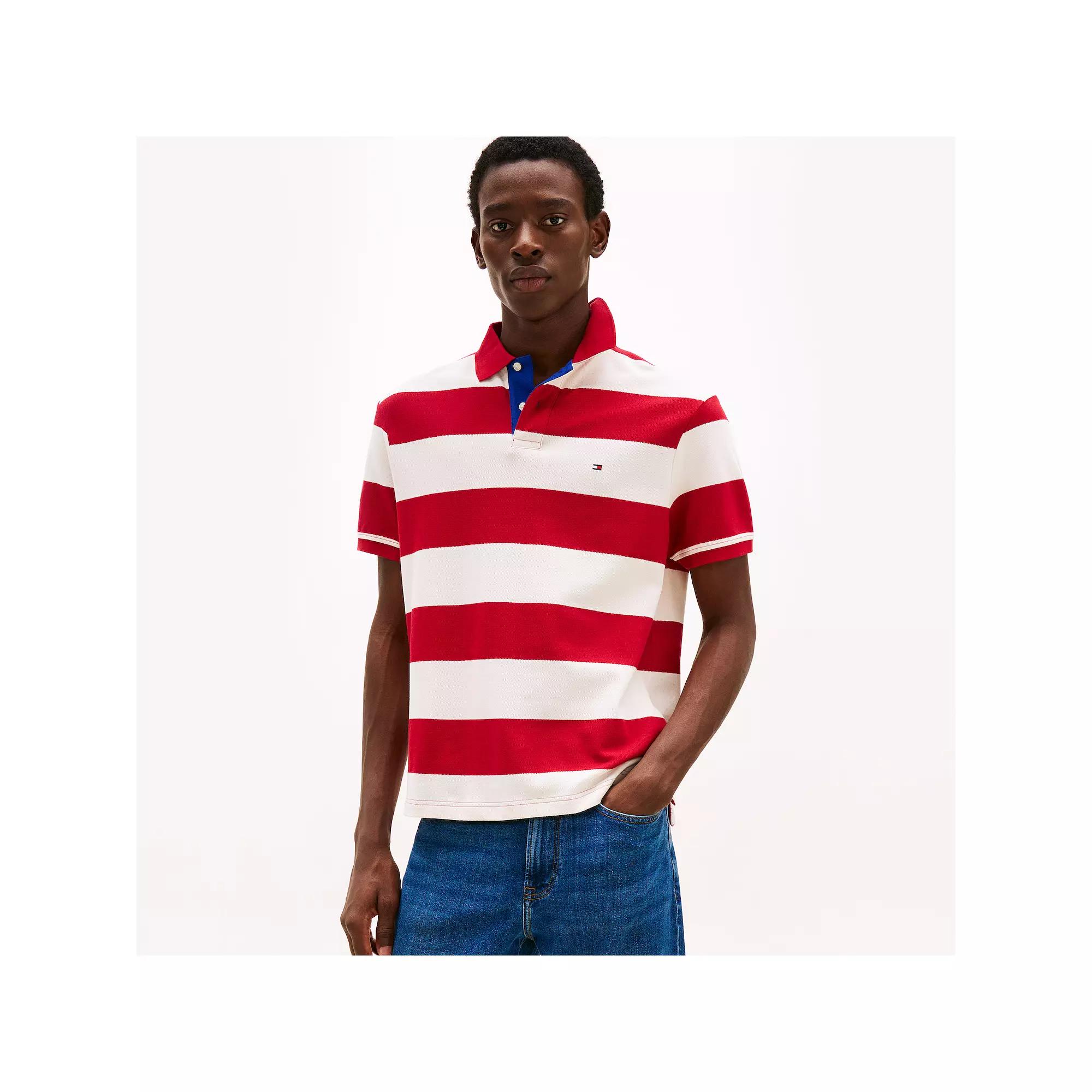 Men's Tommy Hilfiger Contrast Polo Shirt, Size: Small, Red Product Image