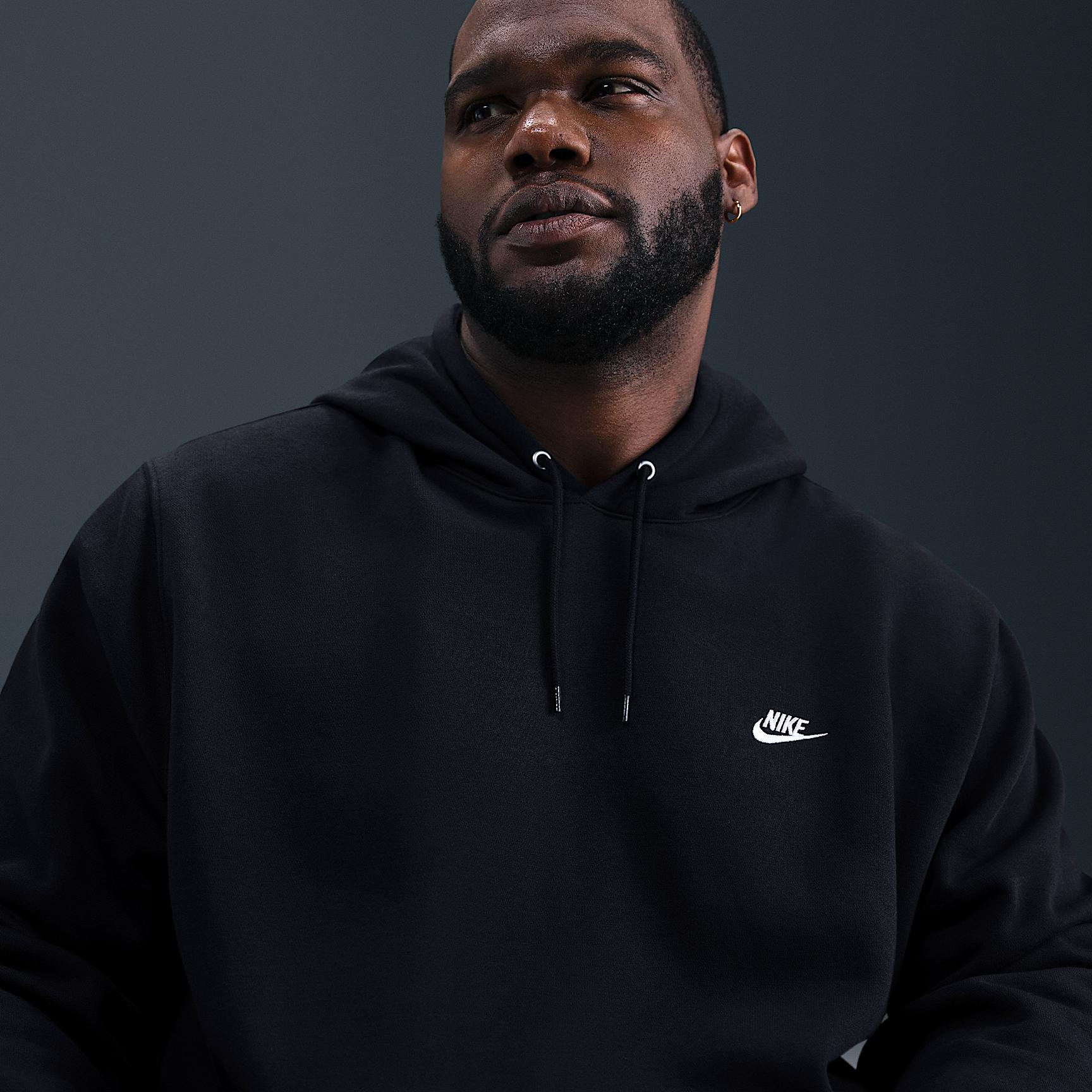 Nike Mens Club Pullover Fleece Hoodie | FN3859-010 Product Image