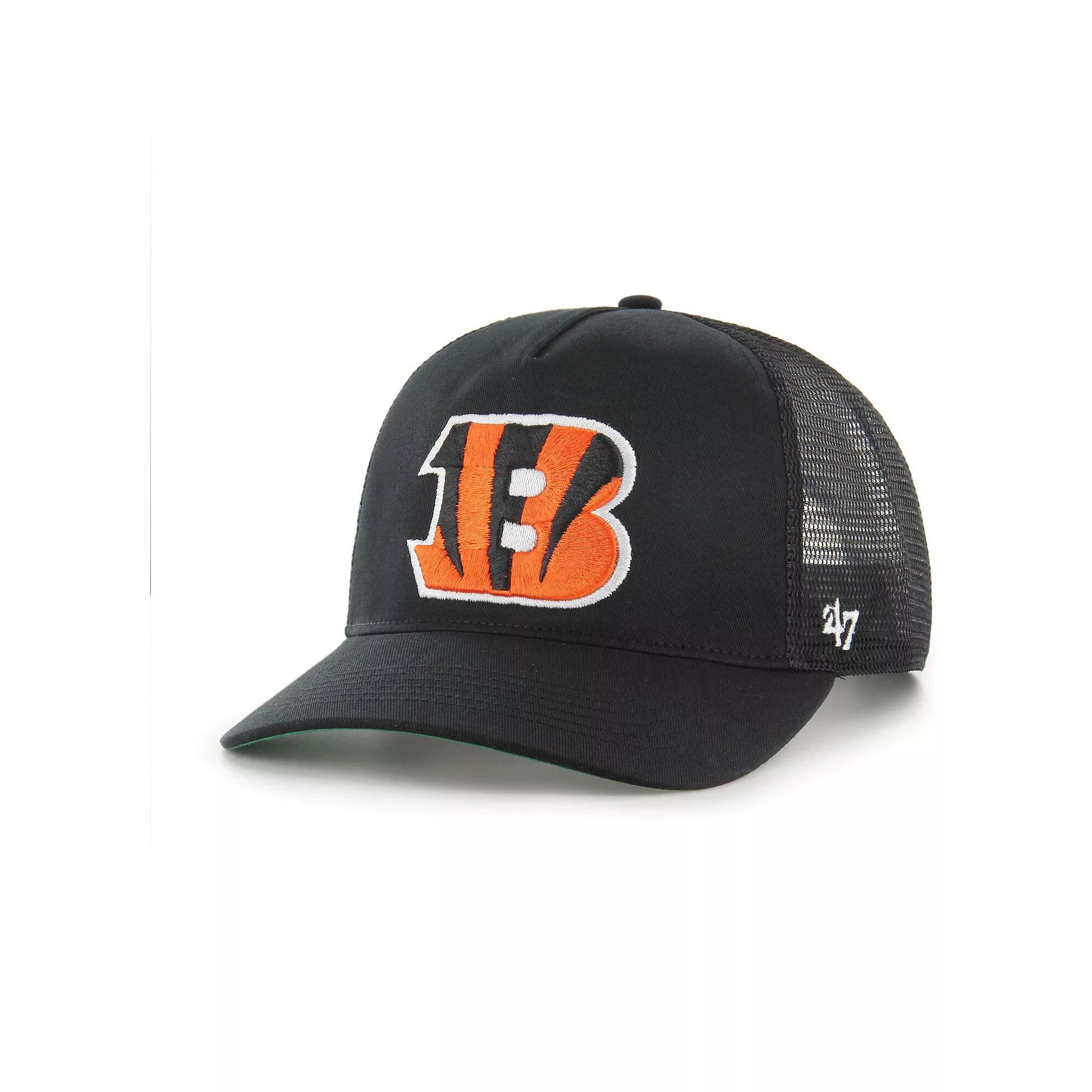 Men's '47 Black Cincinnati Bengals Mesh Hitch Trucker Adjustable Hat Product Image