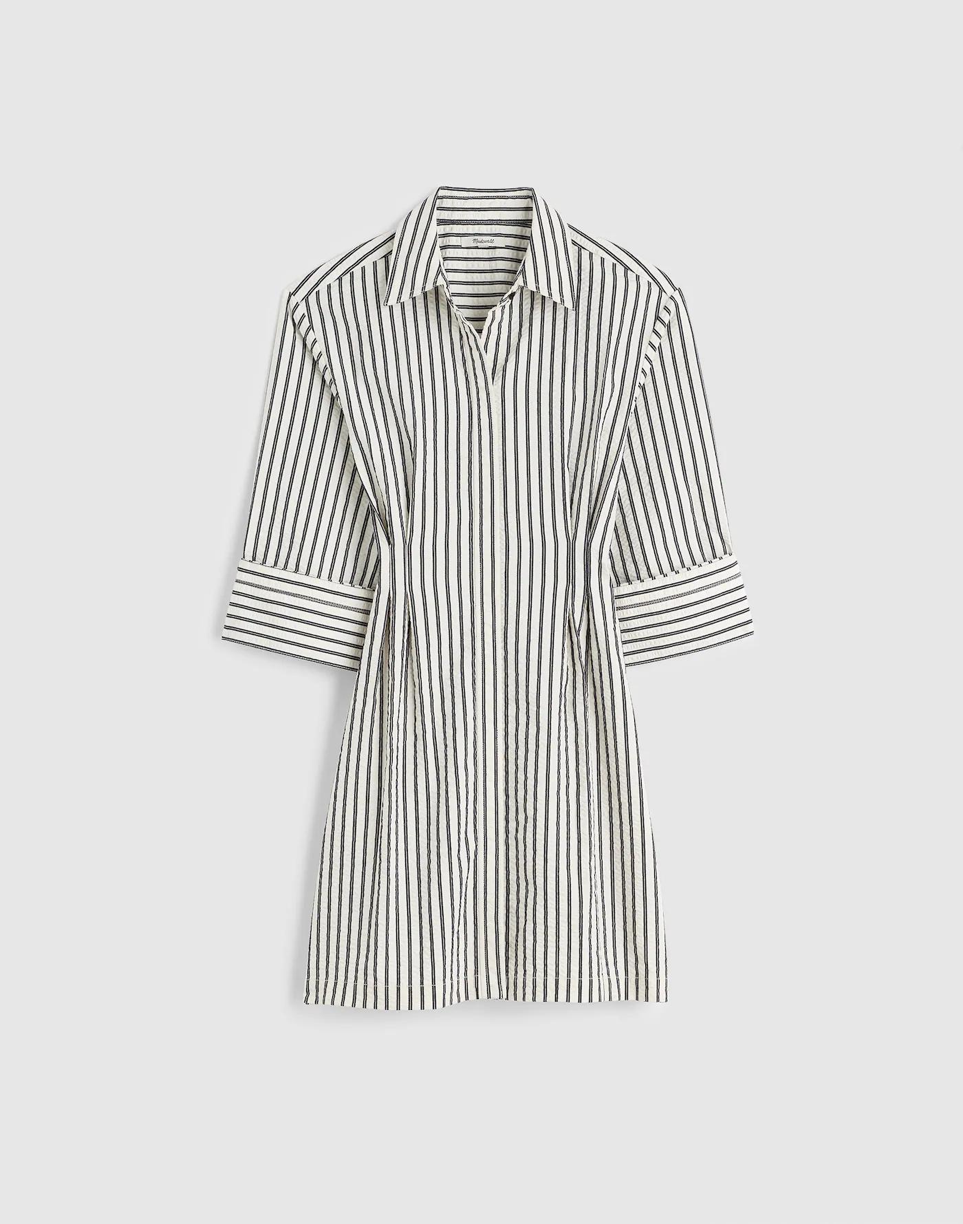 Tucked Mini Shirtdress Product Image