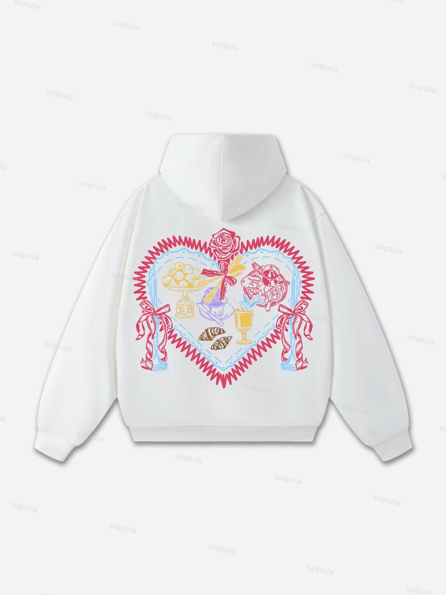 Sopula Stop And Smell The Roses Graphic Oversized Hoodie Product Image