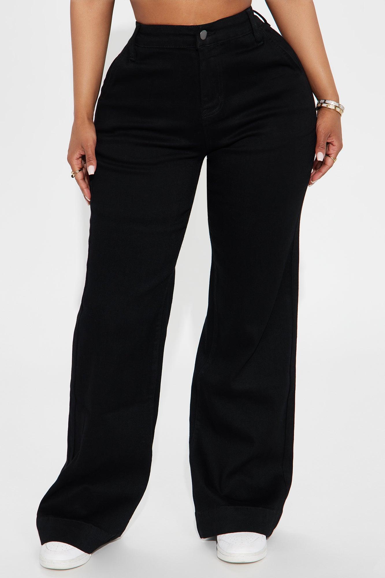 Margot Stretch Trouser Jeans - Black Product Image