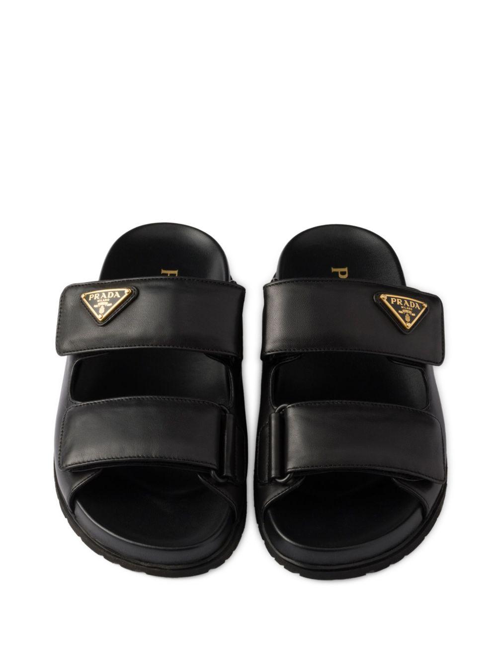 touch-strap leather sandals Product Image