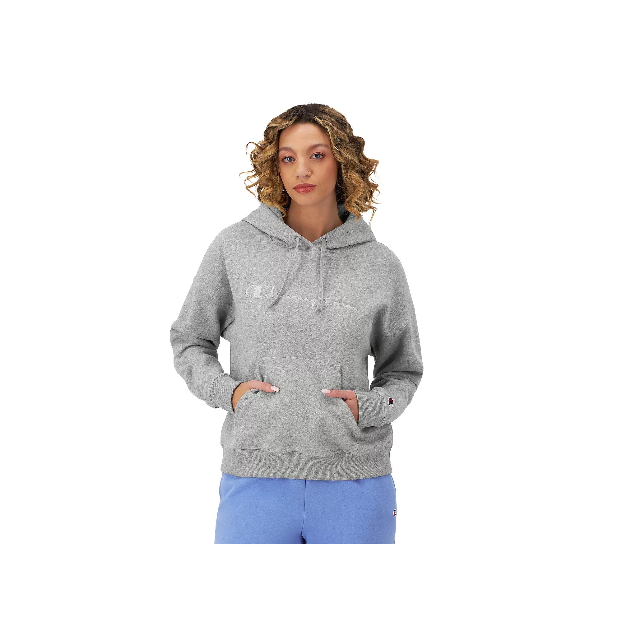 Women's Champion® Powerblend Embroidered Logo Hoodie,  Product Image