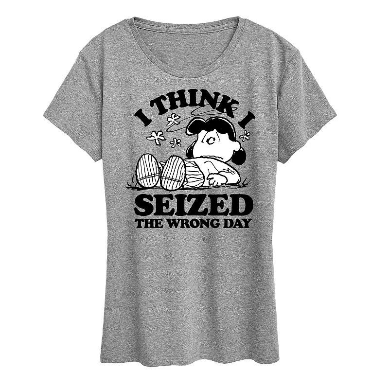 Women's Peanuts Lucy Seized The Wrong Day Graphic Tee,  Product Image