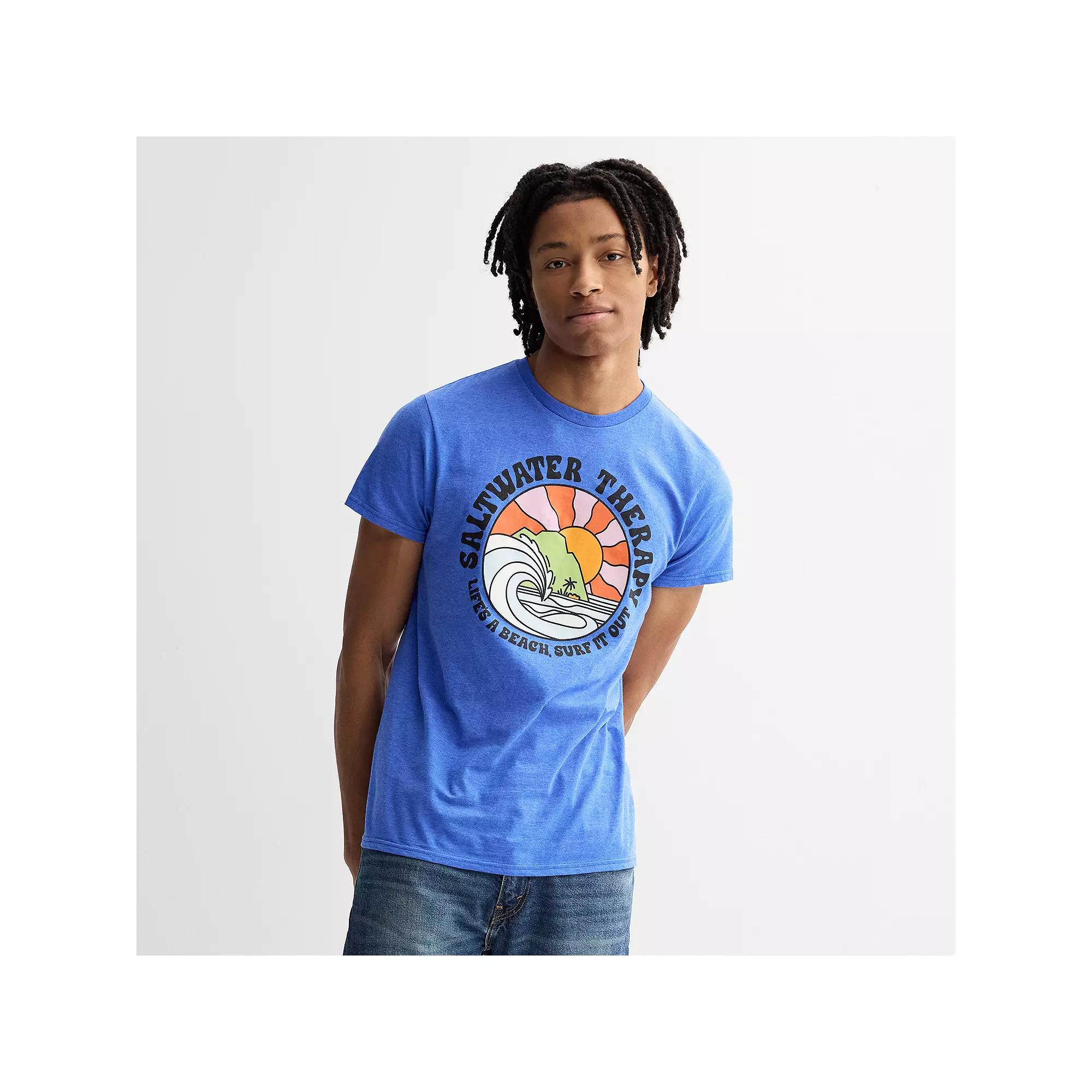 Men's Saltwater Therapy Graphic Tee, Size: Small, Blue Product Image