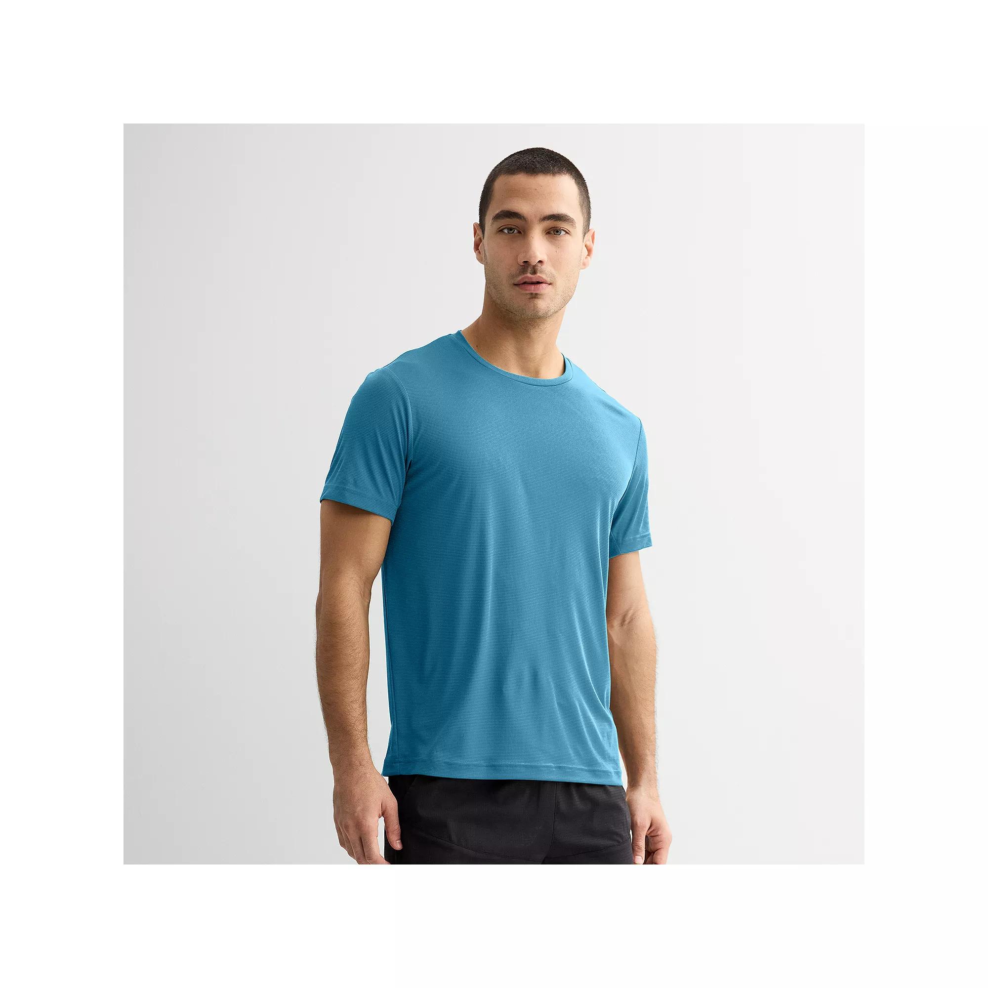Men's Tek Gear® Dry Tek Tee, Size: Large, Sequel Blue Grid Product Image