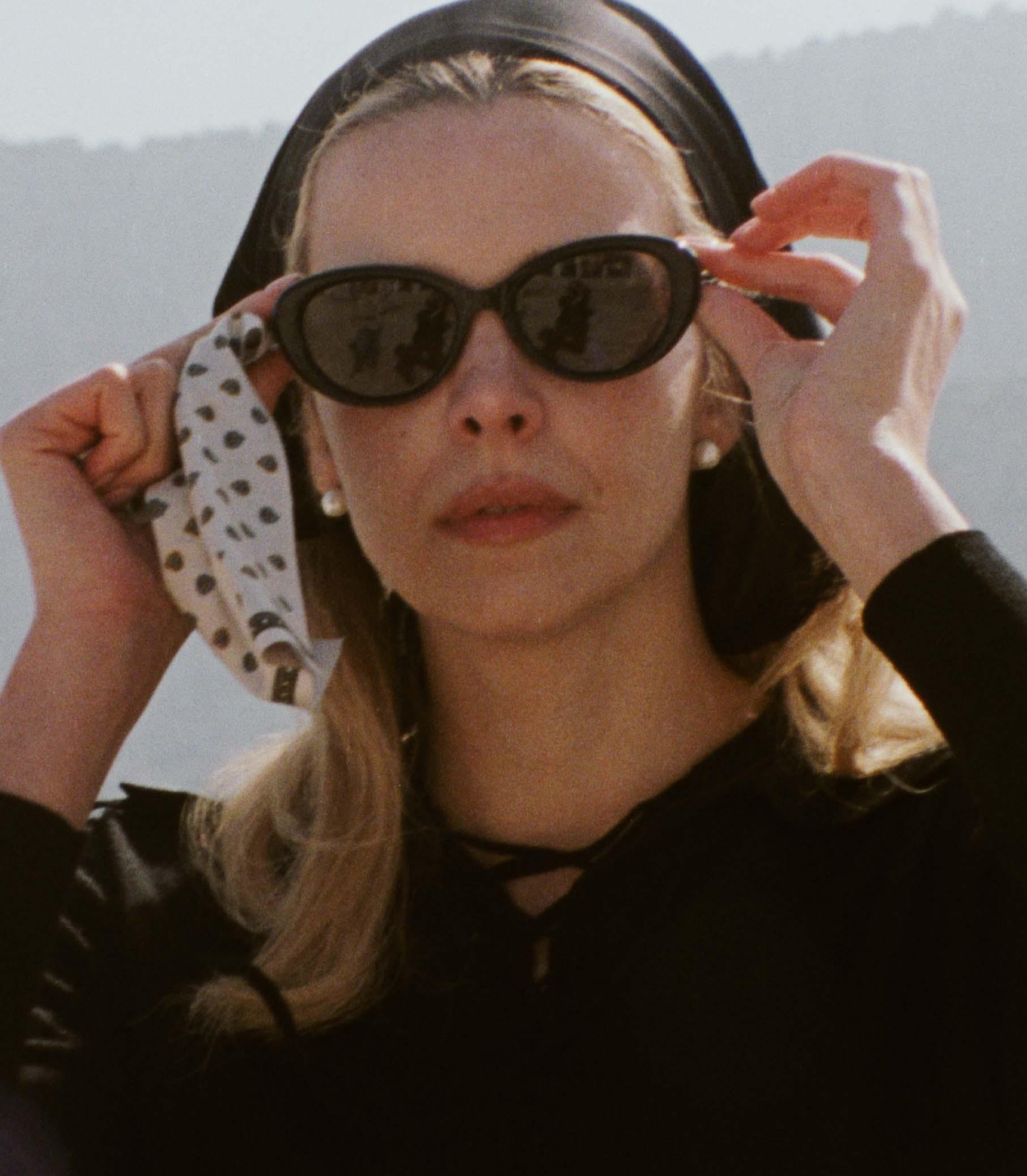DÔEN BY GARRETT LEIGHT INGÉNUE SUNGLASSES -- BLACK Product Image