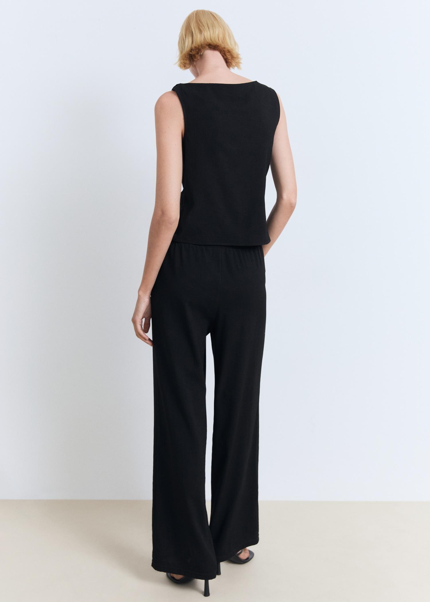Asymmetrical draped top with straps - Women | MANGO USA Product Image