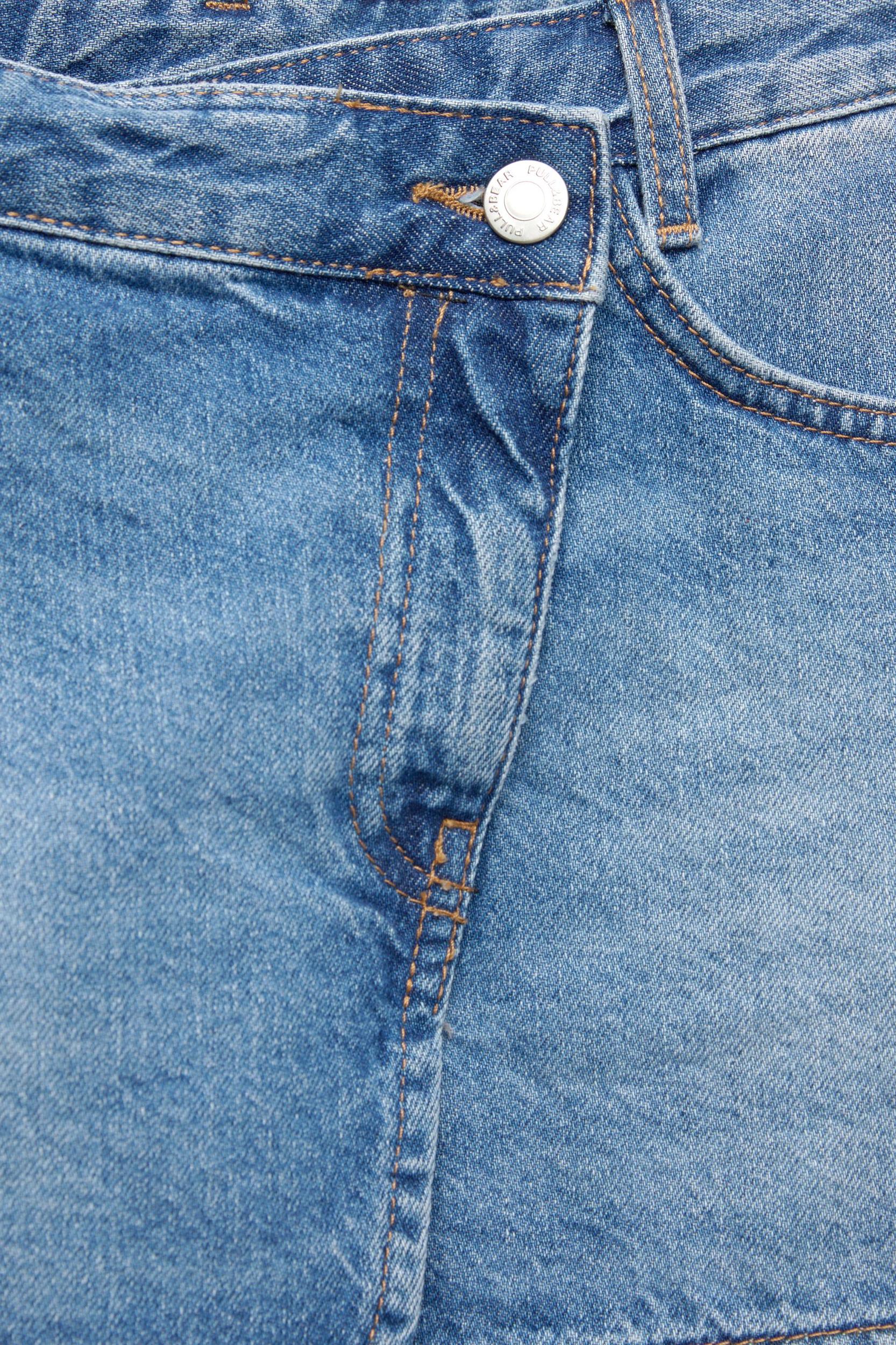 Crossover denim mini skirt Product Image